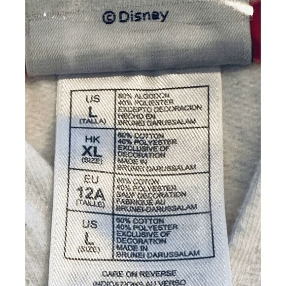 Disney World Christmas Minnie Mouse Hoodie Sweater Large Girls Fast Ship EUC - Picture 10 of 11